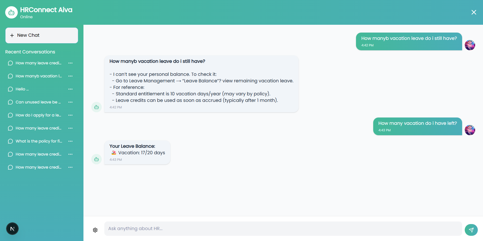 HRConnect AIVA screenshot 7